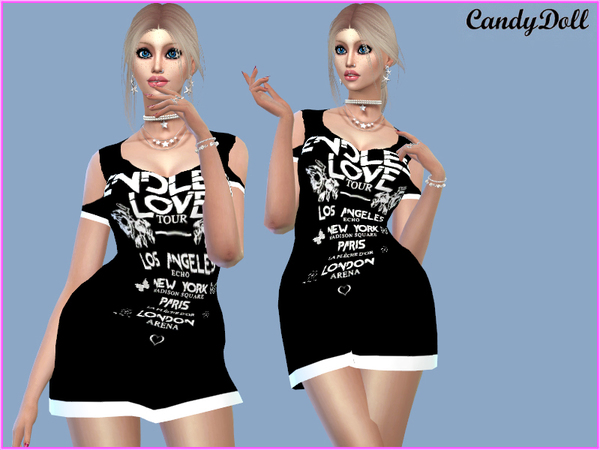 Sims 4 EndlessLove Dress by CandyDolluk at TSR