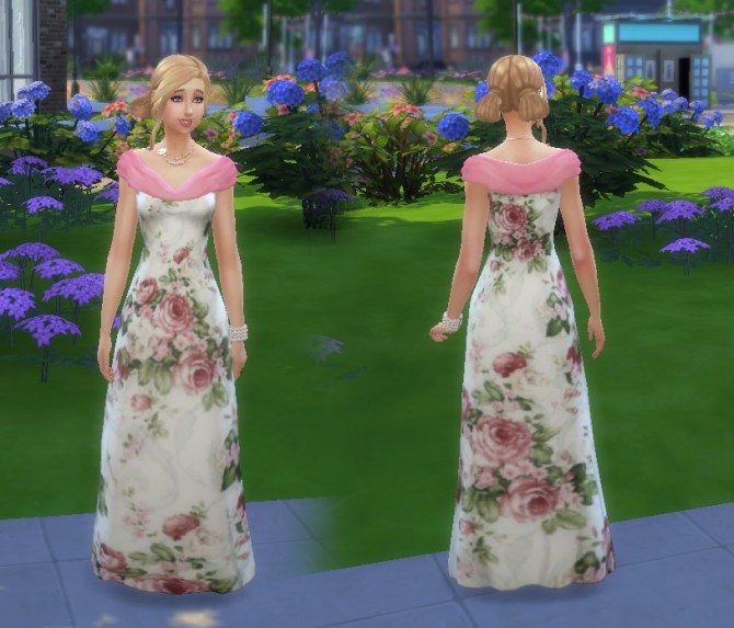 Sims 4 True Sky dress at My Stuff