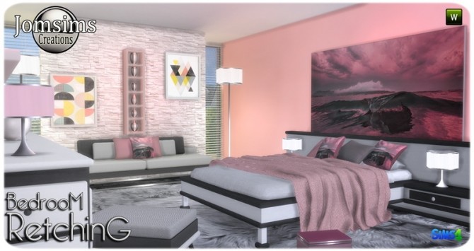 Sims 4 Retching bedroom at Jomsims Creations