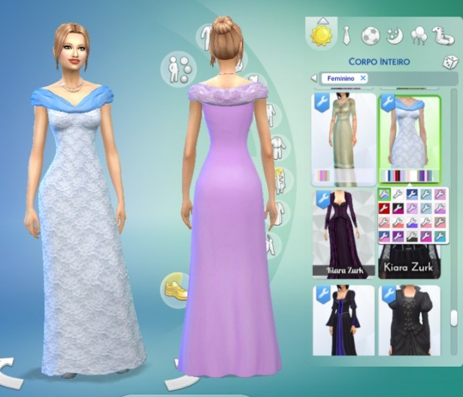 Sims 4 True Sky dress at My Stuff