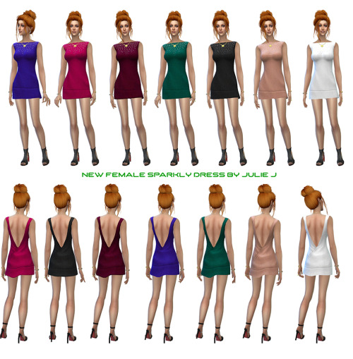 Sims 4 Female Sparkly Dress at Julietoon – Julie J
