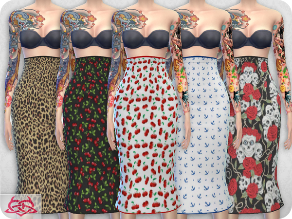 Sims 4 Set Blouse / Skirt RECOLOR 7 by Colores Urbanos at TSR
