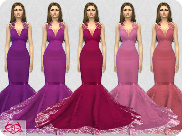 Sims 4 Wedding Dress 8 RECOLOR 2 by Colores Urbanos at TSR