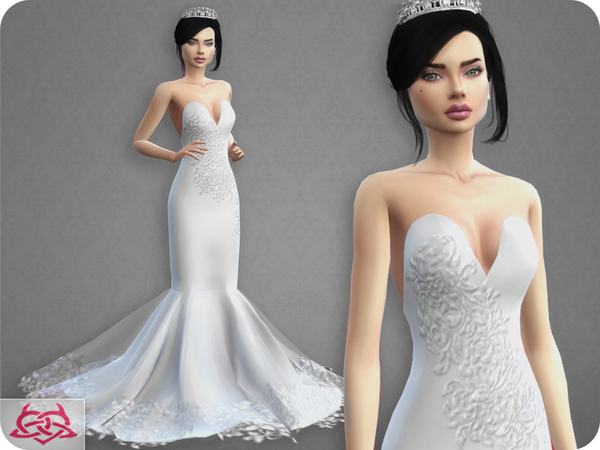 Sims 4 Wedding Dress 8 RECOLOR 3 by Colores Urbanos at TSR