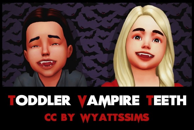 Sims 4 TODDLER VAMPIRE TEETH COLLECTION at Wyatts Sims