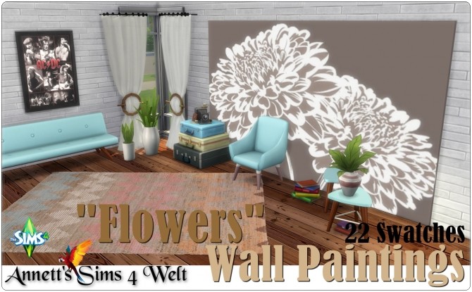 Sims 4 Wall Paintings Flowers at Annett’s Sims 4 Welt