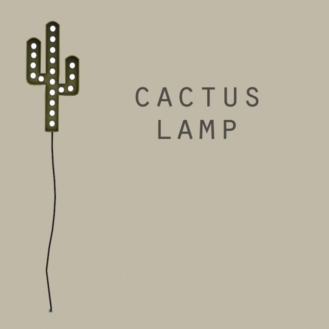 Sims 4 Cactus Wall Lamp at Leo Sims