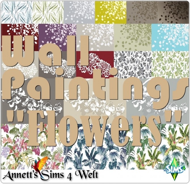 Sims 4 Wall Paintings Flowers at Annett’s Sims 4 Welt