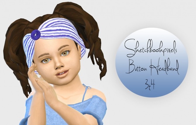 Sims 4 Button Headband Toddler 3T4 at Simiracle