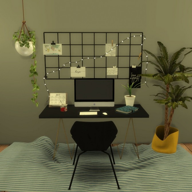 Sims 4 Wall Grid With String Light at Leo Sims