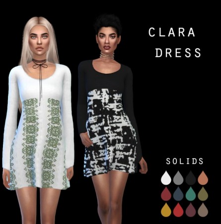 Clara Dress at Leo Sims » Sims 4 Updates
