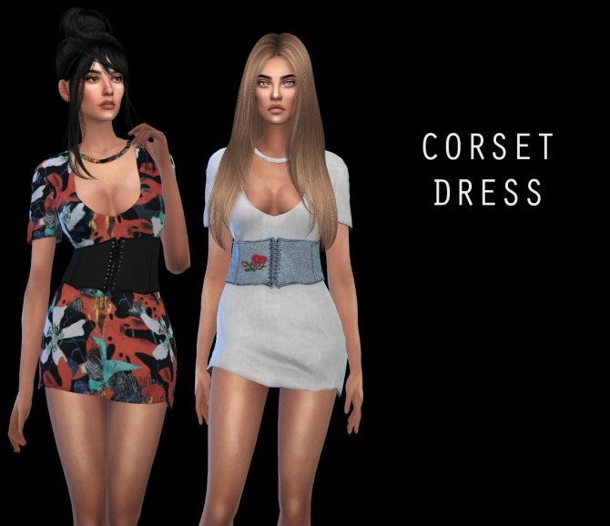 Sims 4 Corset Dress at Leo Sims
