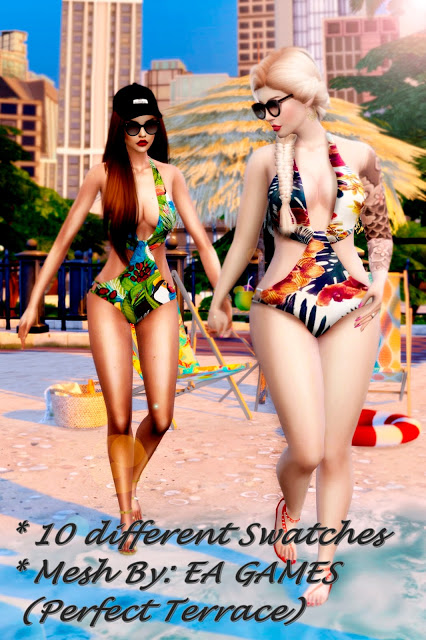 Sims 4 Tropical swimsuits at Lily Sims