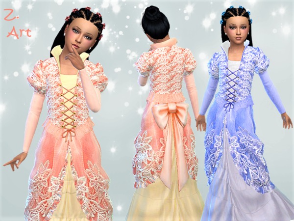 Sims 4 Princess 01 majestic ball gown by Zuckerschnute20 at TSR