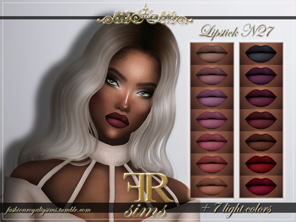Sims 4 FRS Lipstick N27 by FashionRoyaltySims at TSR