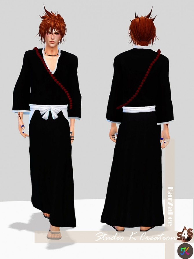 Sims 4 Bleach ichigo death outfit at Studio K Creation