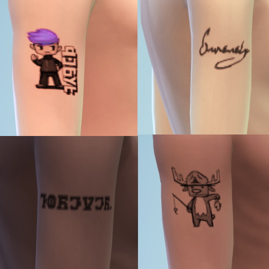 Sims 4 20 Upper arm tattoos (Right) at Budgie2budgie
