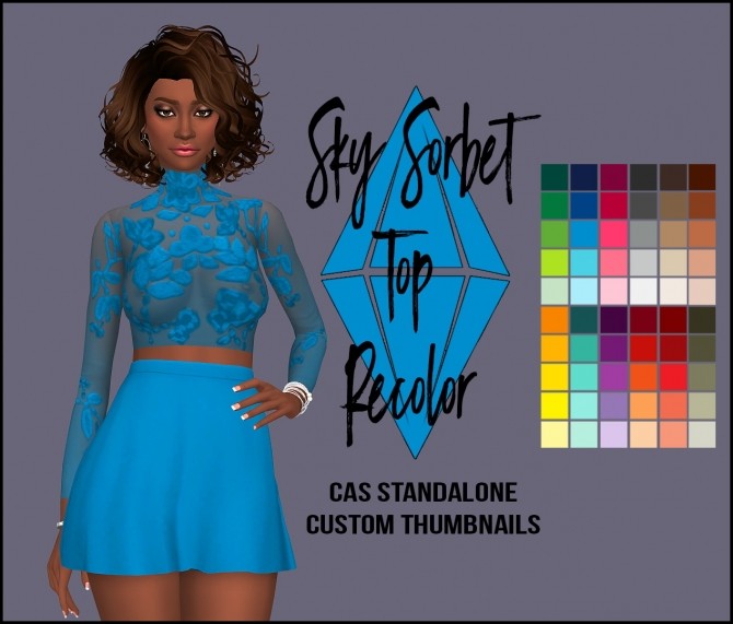 Sims 4 Sky Sorbet Top Recolor by Sympxls at SimsWorkshop