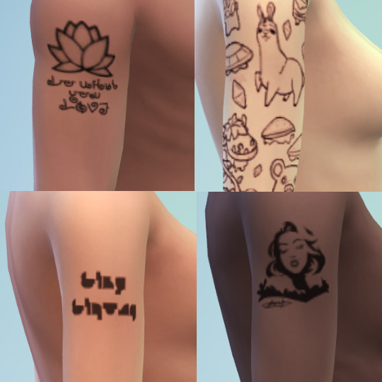 20 Upper Arm Tattoos Right At Budgie2budgie Sims 4 Updates