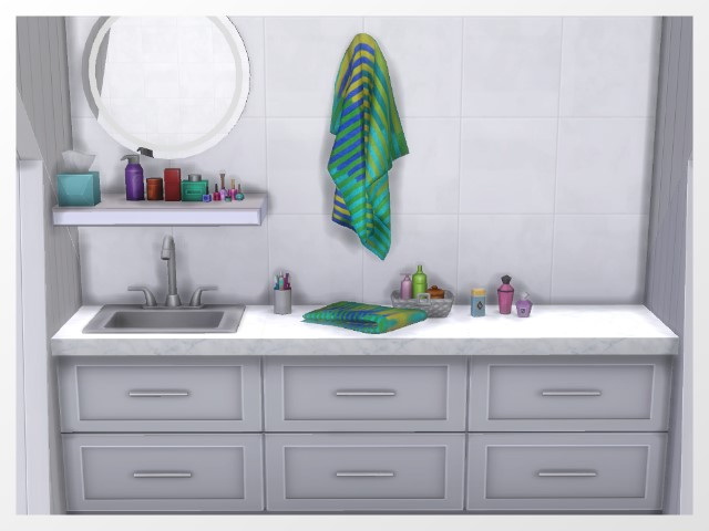 Sims 4 Wall towels by Oldbox at All 4 Sims