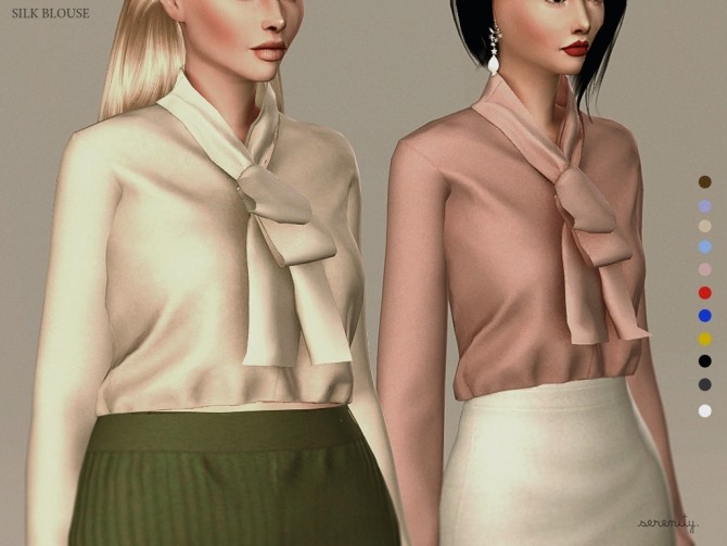 Sims 4 Silk Blouse at SERENITY