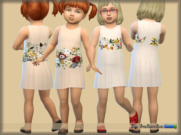 Sims 4 Dress Flowers by bukovka at TSR