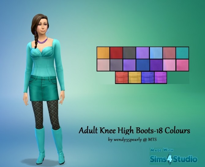 Sims 4 Get Together KneeHigh Boots 18 Recolours by wendy35pearly at Mod The Sims