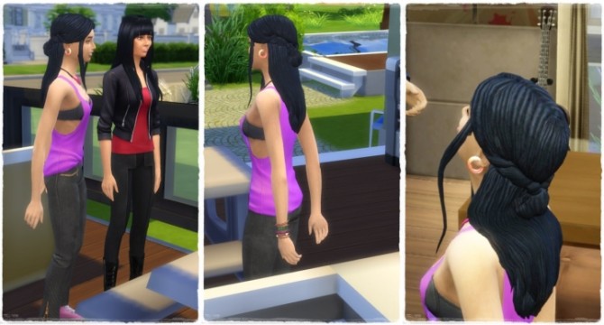 Sims 4 HalfUp Braids female at Birksches Sims Blog