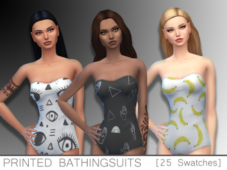 Printed Bathing suit by zombie_potatoes at TSR