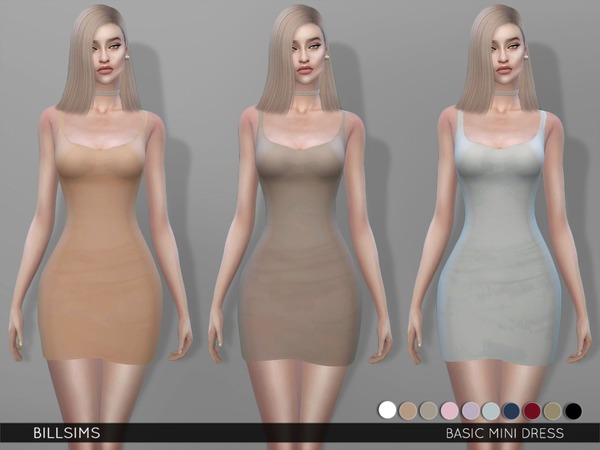 Sims 4 Basic Mini Dress by Bill Sims at TSR
