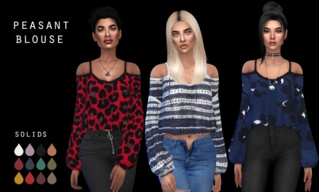 Peasant Blouse at Leo Sims » Sims 4 Updates