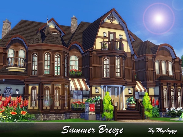 Sims 4 Summer Breeze house by MychQQQ at TSR