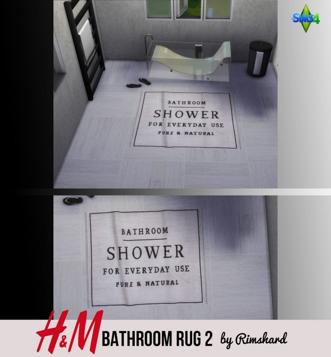 Sims 4 Bathroom Rug 2 at Rimshard Shop