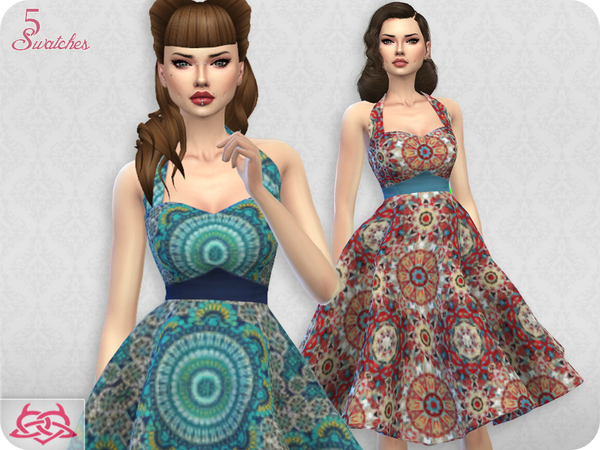 Sims 4 Sarah dress RECOLOR 6 by Colores Urbanos at TSR