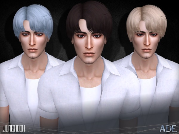 Sims 4 Jungkook hair by Ade Darma at TSR