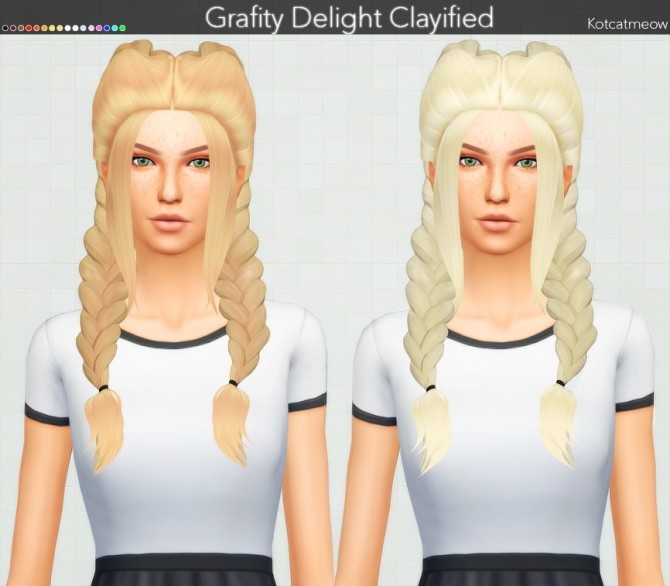 Sims 4 Grafity Delight Hair Clayified at KotCatMeow