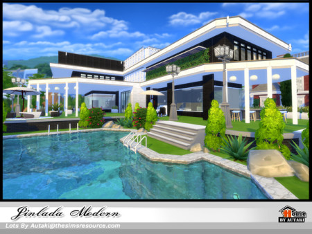 Jinlada Modern house by autaki at TSR » Sims 4 Updates