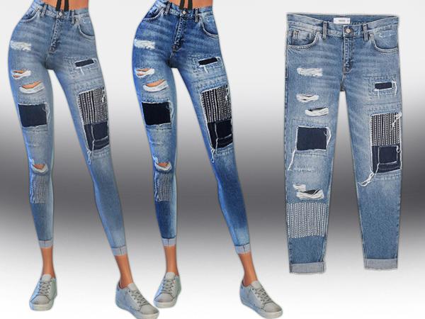 Mng Strass Jeans by Saliwa at TSR » Sims 4 Updates