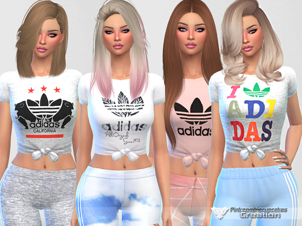 Sims 4 T Shirts Summer Collection 010 by Pinkzombiecupcakes at TSR