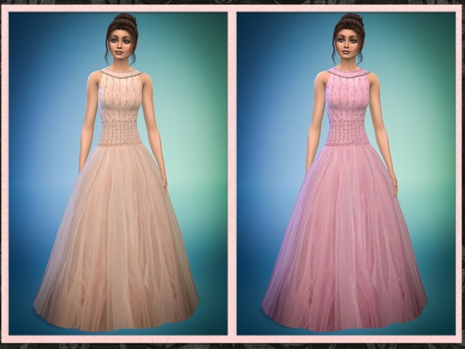 Sims 4 Tulle Illusion Ball Gown at 5Cats