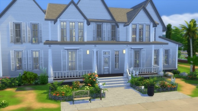 Sims 4 Colonial house by SundaySims at Sims Artists