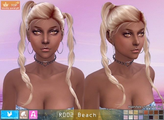 Sims 4 R002 Beach hair (Pay) at Newsea Sims 4