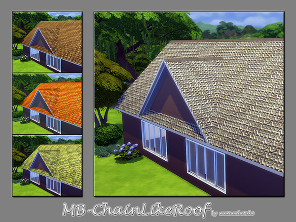 Sims 4 MB Chain Like Roof by matomibotaki at TSR