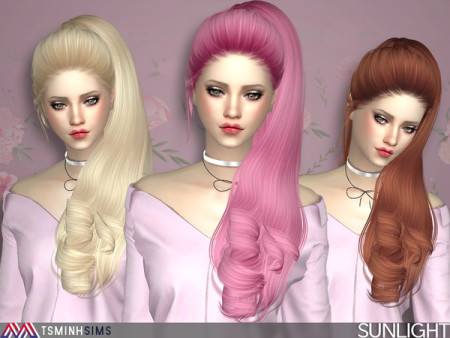 Sunlight Hair 42 by TsminhSims at TSR » Sims 4 Updates