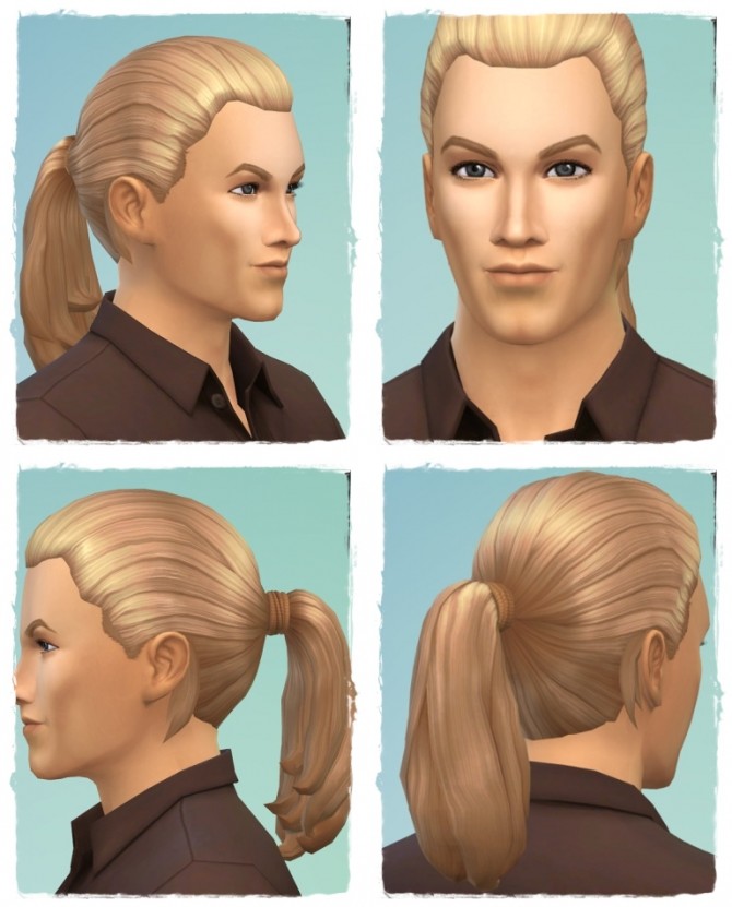 Sims 4 Back Ponytail M at Birksches Sims Blog