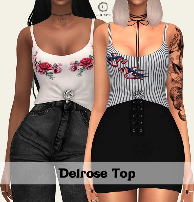 Sims 4 Delrose Top at Lumy Sims