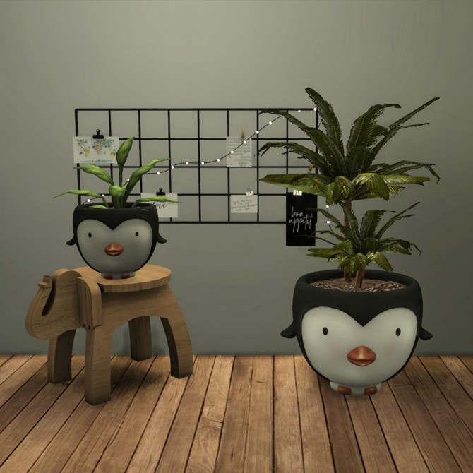 Sims 4 Penguin Planter at Leo Sims