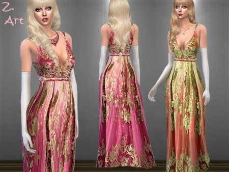 DreamZ 02 dress by Zuckerschnute20 at TSR » Sims 4 Updates