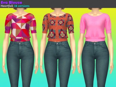 Soloriya's Eva blouse recolors at Heartfall » Sims 4 Updates