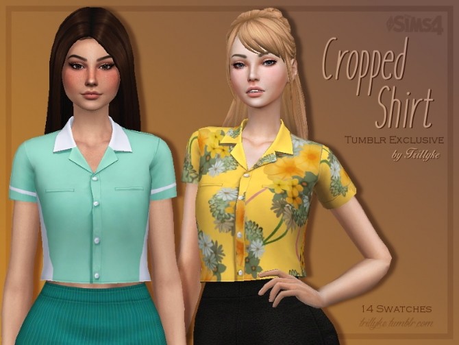 Sims 4 Cropped Shirt by Trillyke